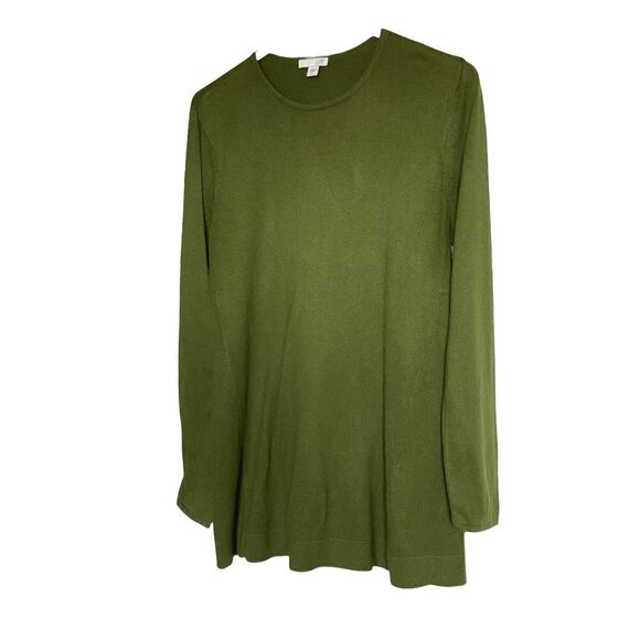 J. Jill Sweatshirt Tunic Cotton Blend Pullover Size Women's Small Avocado Green - Picture 1 of 6